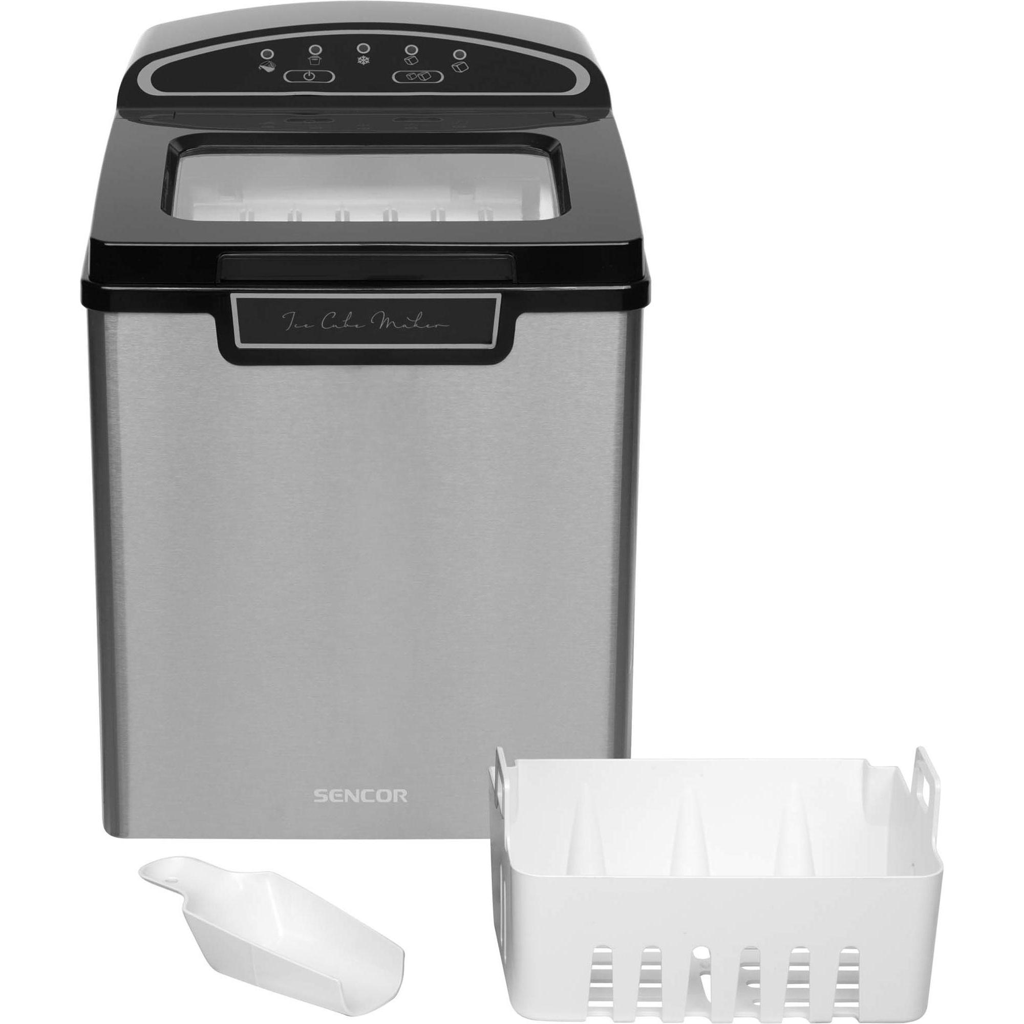 Thumbnail - Sencor SIM 3500SS ice cube maker Portable ice cube maker /24h Black, Silver, Eisherstellung, Schwarz, Silber