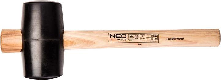 Actual product image Neo rubber hammer with wooden handle 680g 380mm (25-053) (680 g)