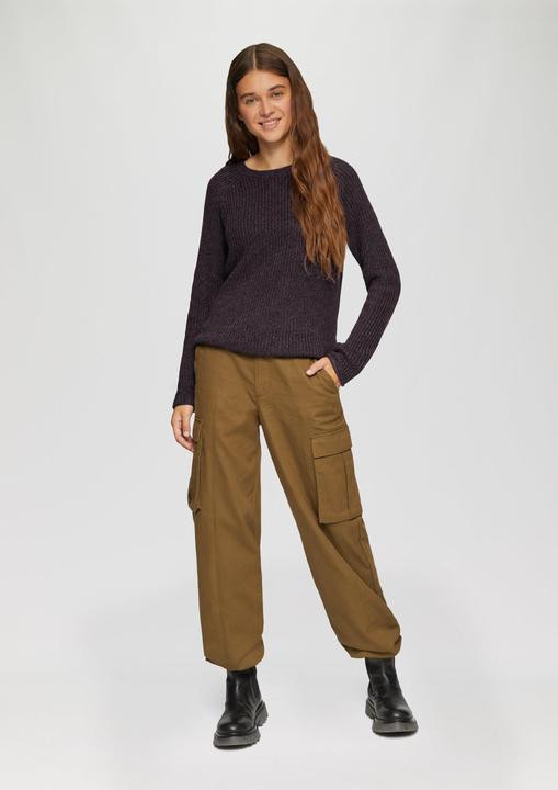 Produktbild s.Oliver Strickpullover Melierter Strickpullover mit Raglanärmeln (M)