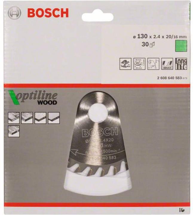 Actual product image Bosch Professional Zubehör PRO Wood circular saw blade, 130 x 2.4 x 20 mm