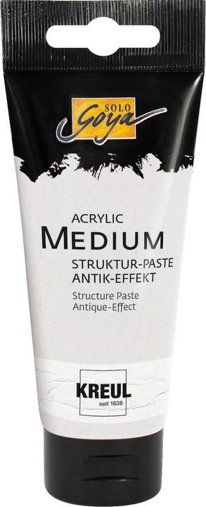 Produktbild Magni KREUL 86101 - Solo Goya Acrylic Medium, 100 ml Tube, Strukturpaste Antik Effekt, pastose Spachtelmas (Weiss, 100 ml)