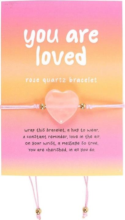 Produktbild Something Different Herz Armband You Are Loved Rosenquarz (0.50 cm, 100% synthetisches Material)