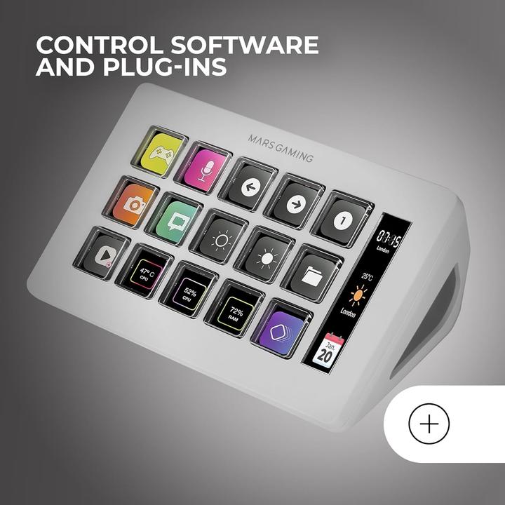 Image du produit Mars Gaming Console De Streaming Deck Slim Msd-One (Blanc) (Mac, Windows)