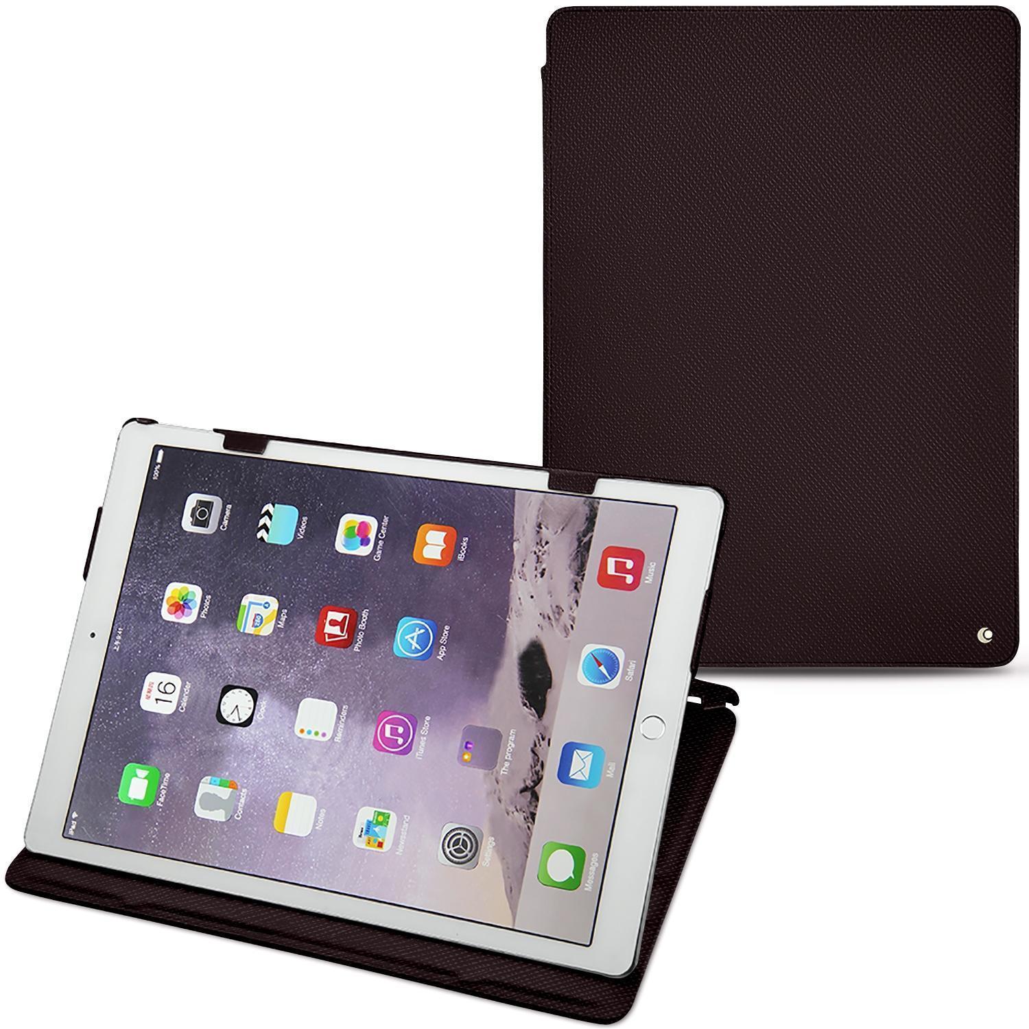 Noreve Lederschutzhülle horizontal (iPad Pro 12.9 2017 (2. Gen)), Tablet Hülle, Braun