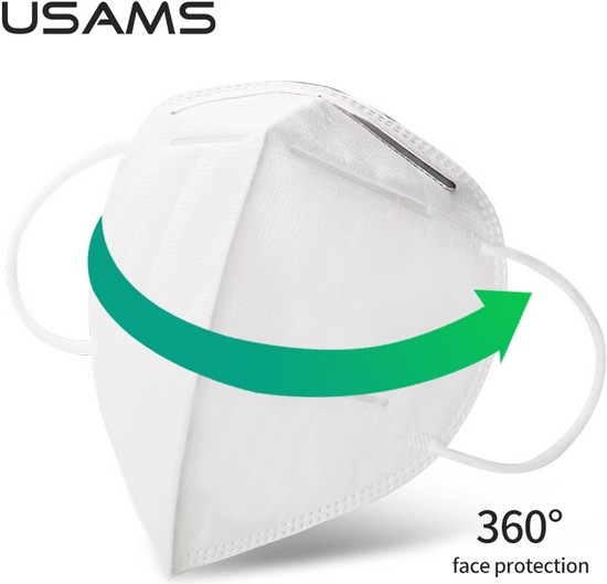 Produktbild Usams KN95 (FFP2) Atemschutzmaske (1 Stk.) (FFP2, KN95, 1 x)