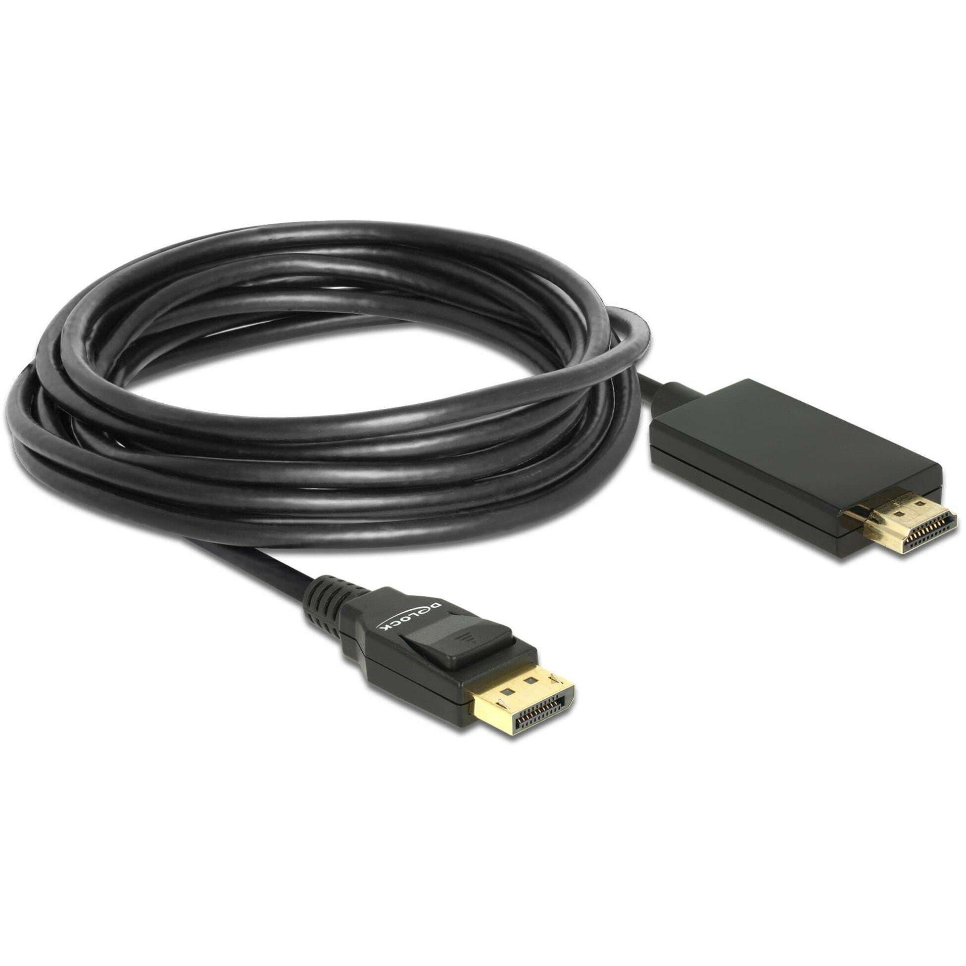 Thumbnail - Delock DisplayPort — HDMI (Typ A) (5 m, DisplayPort, HDMI), Video Kabel
