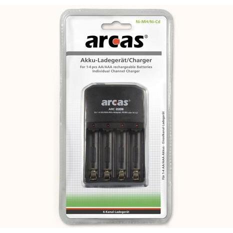 Thumbnail - Arcas Ladegerät ARC-2009 (1 Stk., AAA, AA, Ladegerät inkl. Akku), Akku Ladegerät