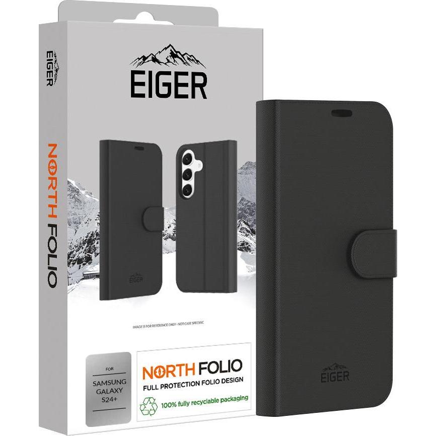 Thumbnail - Eiger North Folio Bookcase (Samsung Galaxy S24+), Smartphone Hülle, Schwarz