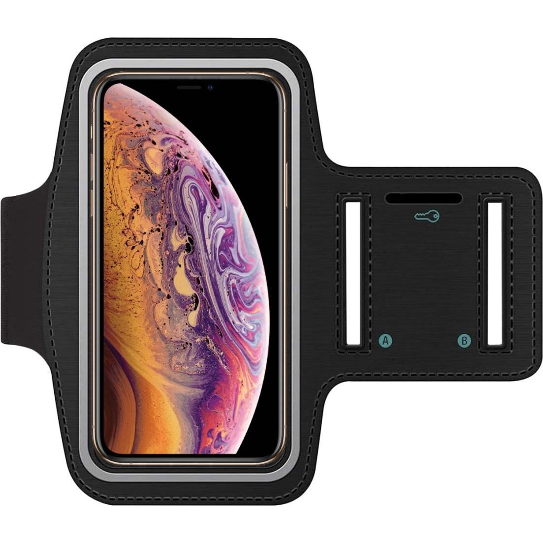 SmartFitness Apple iPhone XS Handy Sport Armband, Smartphone Sportarmband, Schwarz