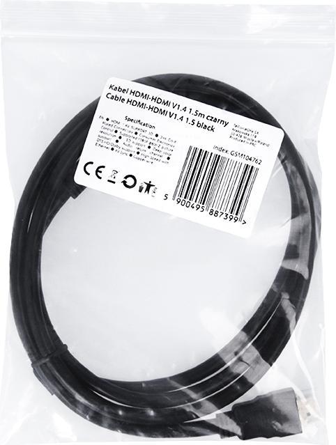 Produktbild Forever Light HDMI-HDMI Kabel V2.0 1.5m schwarz (1.50 m, HDMI)