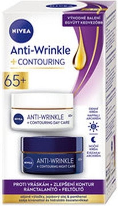 Image du produit NIVEA Coffret cadeau pour améliorer le contour de la peau mature 65+ Anti-rides (Kit de soins du visage)