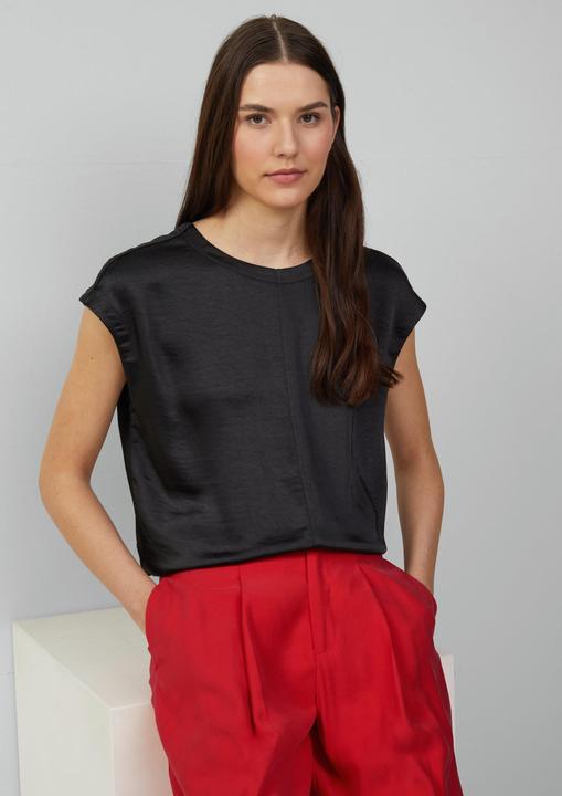 Produktbild S.Oliver Bluse Satinshirt mit überschnittenen Schultern (38)