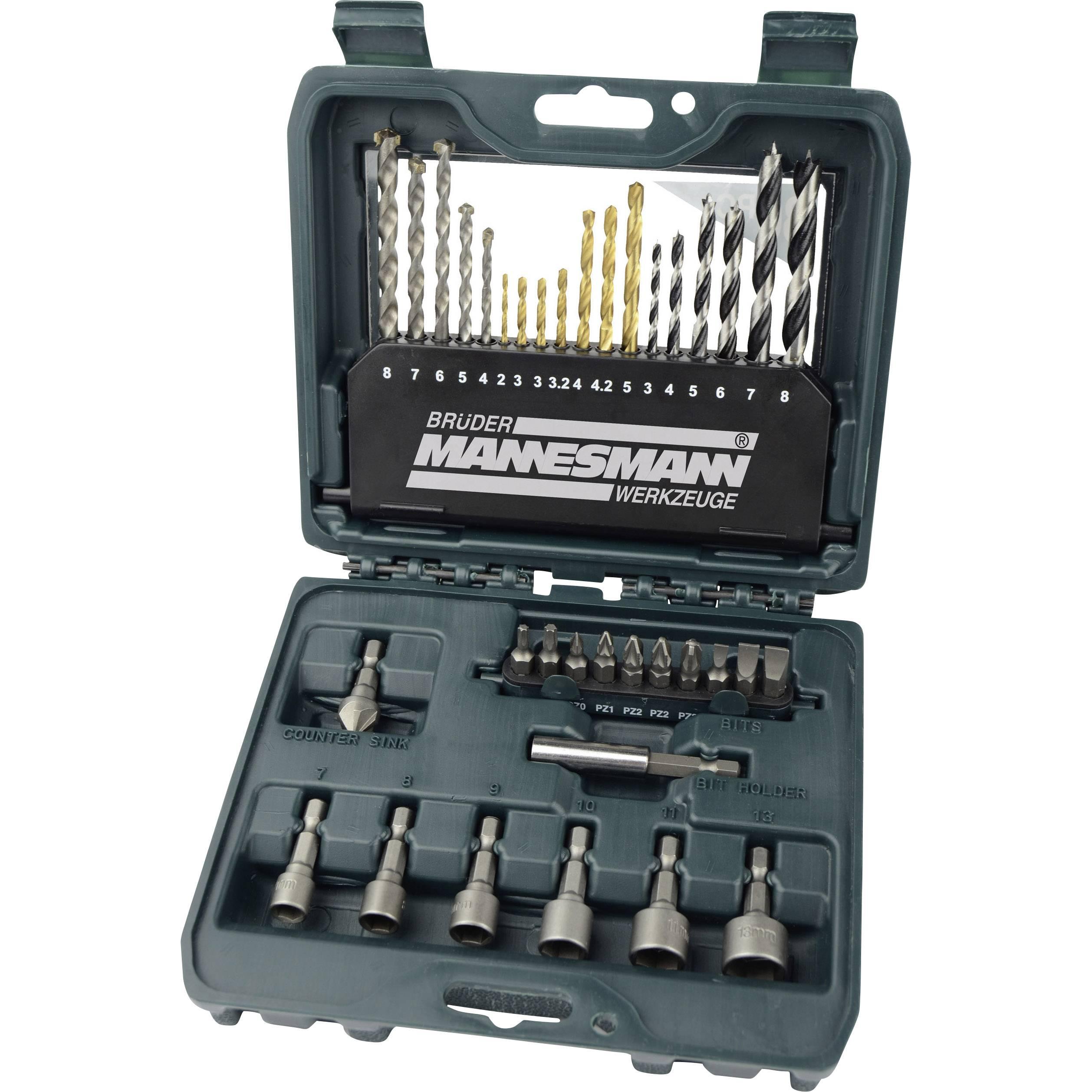 Mannesmann, Punta da trapano, Assortimento di punte universali 36te (3 mm, 4 mm, 5 mm, 6 mm, 7 mm, 8 mm)