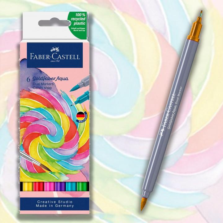 Immagine prodotto Faber-Castell Pennarelli acquerellabili GOLDFABER, confezione da 6 Candy Shop (6x)