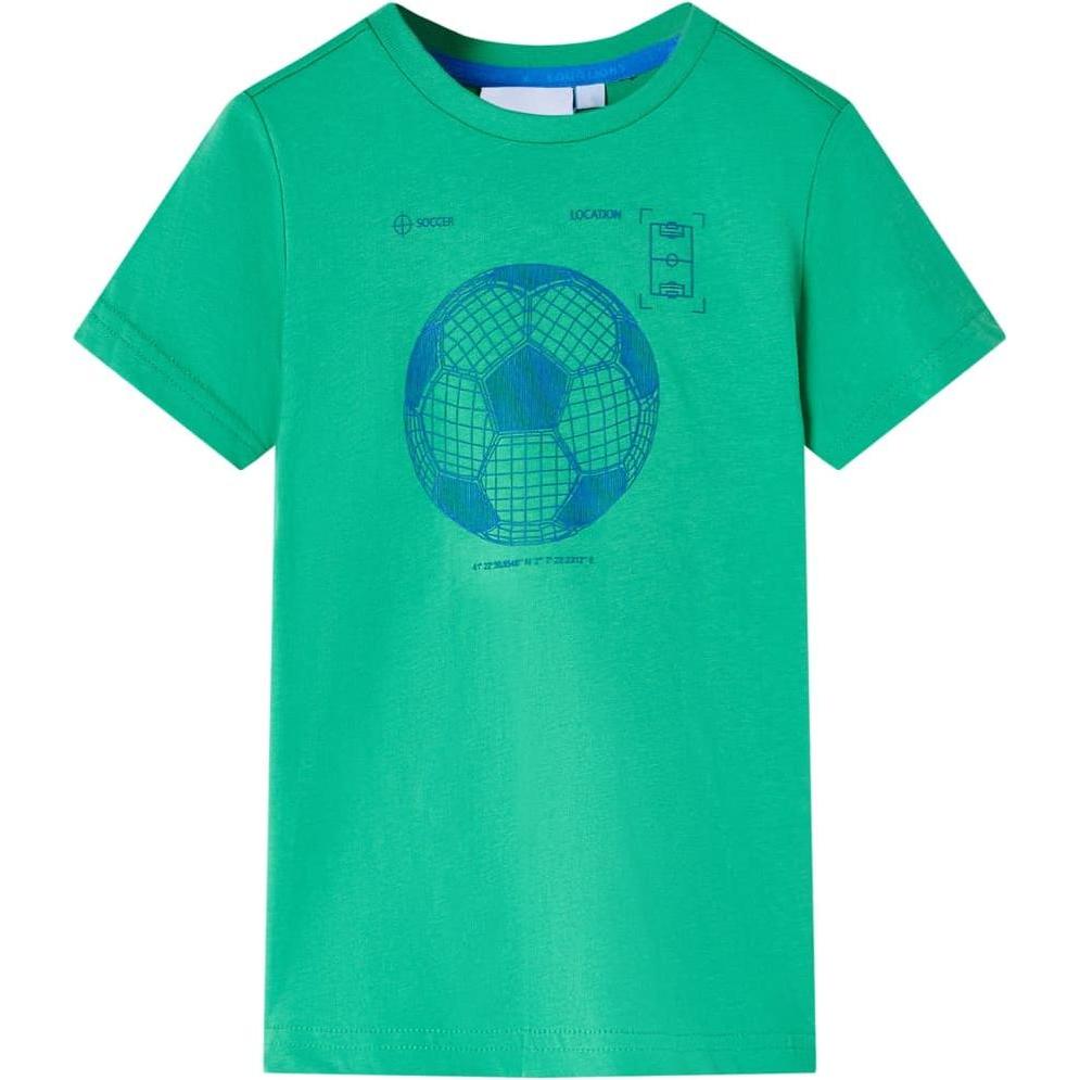 VidaXL, Jungen, Shirt, Kinder-T-Shirt Grün 92,Material: 100 % Baumwolle,Farbe, Grün, (92)