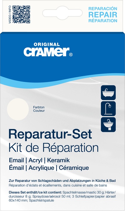 Actual product image Cramer Reparatur-Set für Keramik, Email und Acryl (Alpine White)