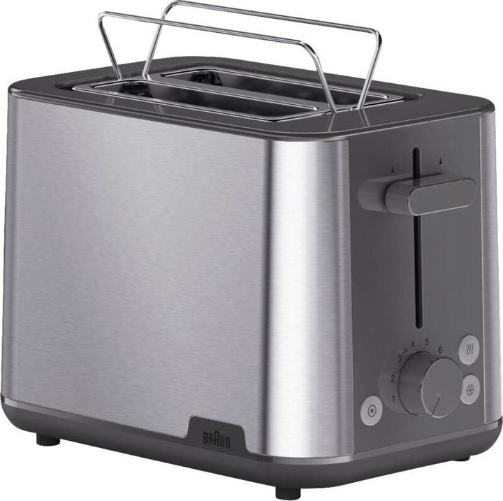 Produktbild Braun Toaster PurShine HT 1510 GY (edelstahl/grau, 900 Watt, f?r 2 Scheiben Toast)