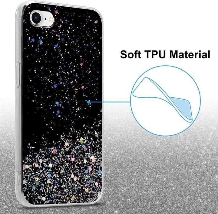 Produktbild Cadorabo TPU Cover funkelnder Glitter (Apple iPhone SE (2nd Gen), Apple iPhone 7)