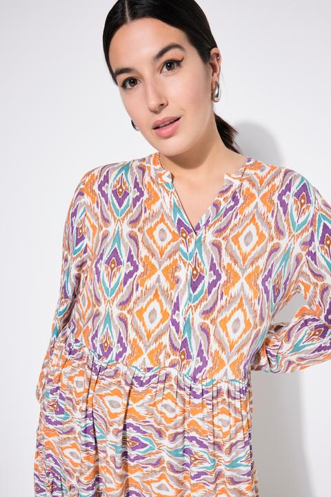 Produktbild Studio Untold Maxikleid, Alloverprint, V-Ausschnitt, Volants (50, 52)