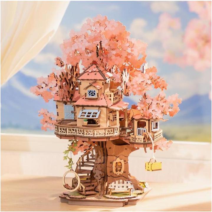 Actual product image Robotime Sakura Tree House