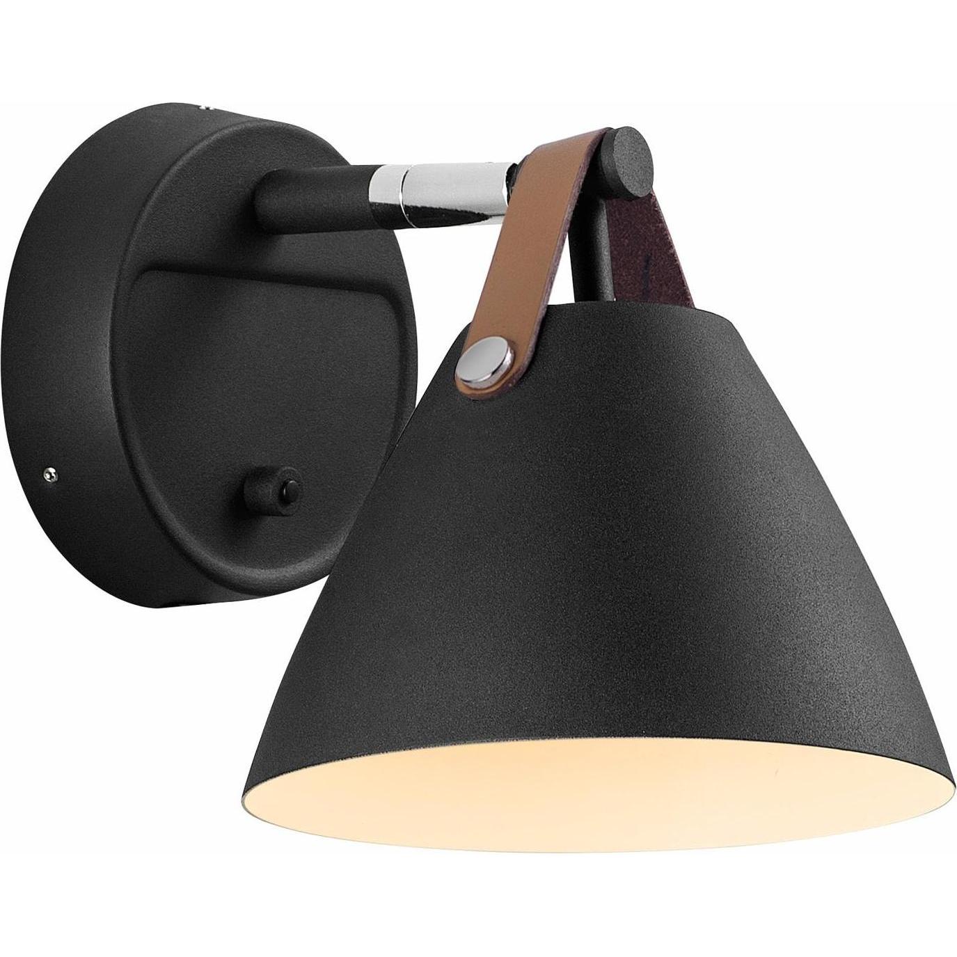 Nordlux, Wandleuchte + Deckenleuchte, Wandleuchte Strap 15, Schwarz (GU10)