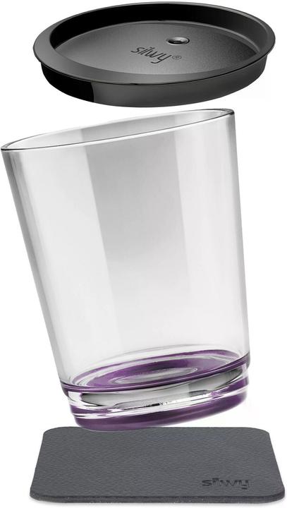 Actual product image Silwy Magnetic plastic drinking cup triple purple