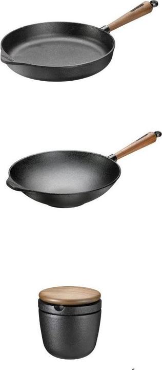 Image du produit Skeppshult Set de poêles en fonte de noix (32 cm, Ensemble de casseroles et de poêles de cuisson, Fonte)