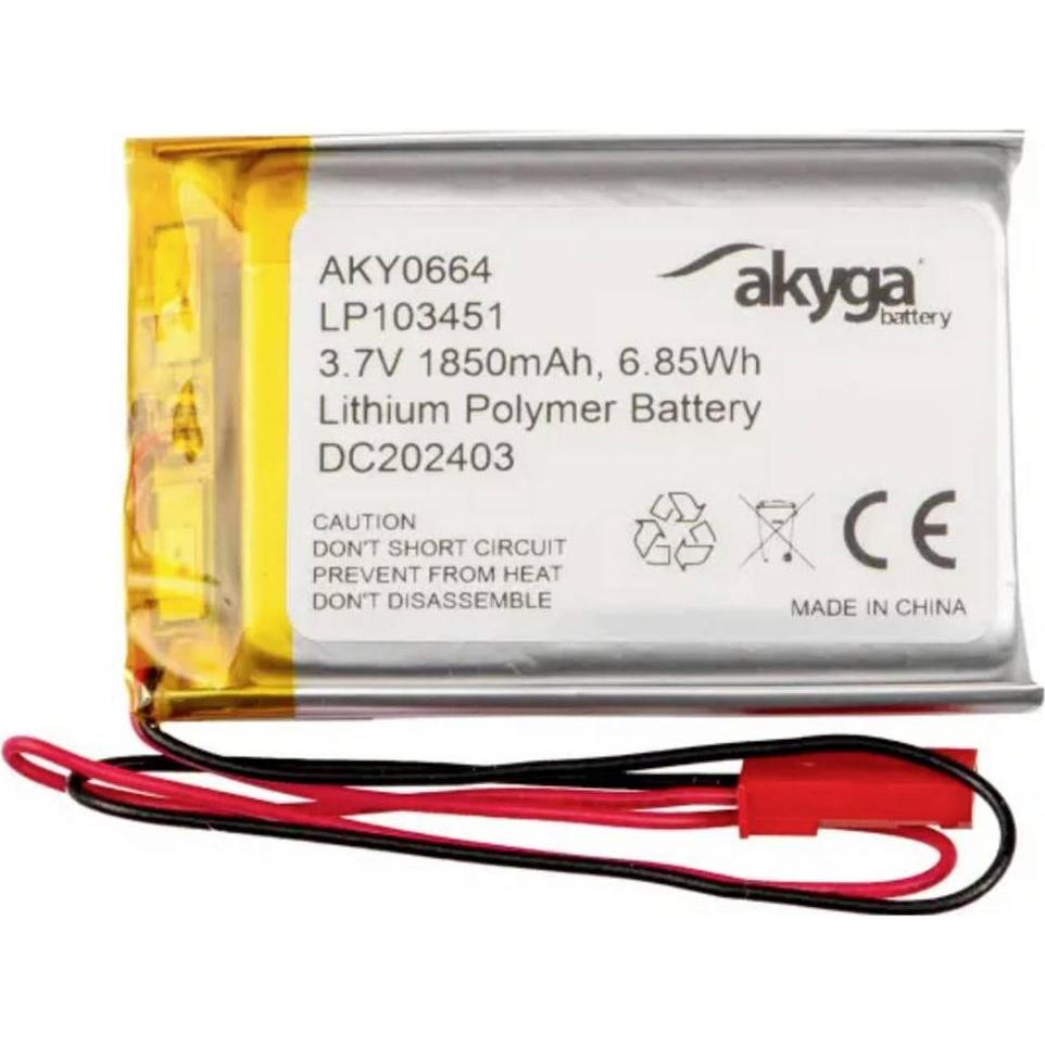 Akyga LP103451 Akkupack x Spezial-Akku LiPo 3.7 V 1850 mAh (3.70 V, 1850 mAh)