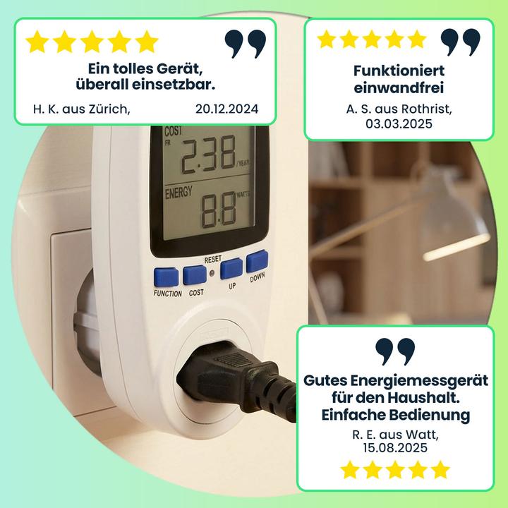 Produktbild Tecnoteq Doppeltarif Energiekostenmessgerät
