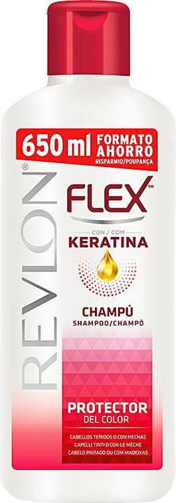 Actual product image Revlon Professional FLEX KERATIN shampoo dyed&highlighted hair 650 ml (650 ml, Liquid shampoo)