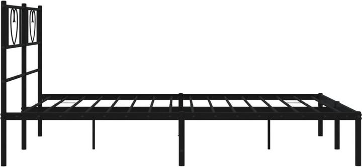 Image du produit vidaXL Cadre de lit avec tête de lit Lit métallique Lit double noir 140x200cm (140 x 200)