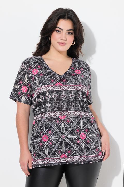 Produktbild Angel of Style T-Shirt, Komfort Fit, Alloverdruck, Halbarm (46)