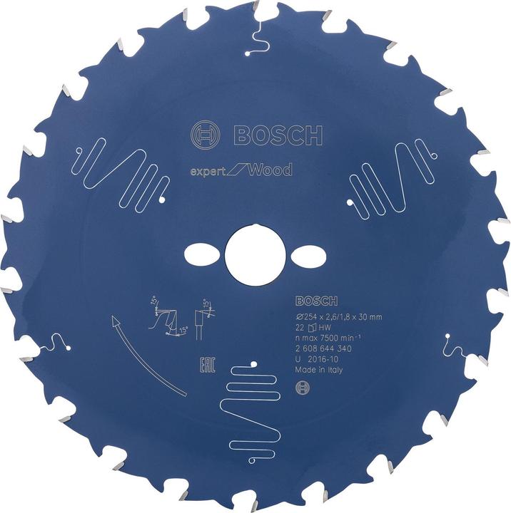 Bosch Professional Zubehör Lama per sega circolare EX WO T 254x30-