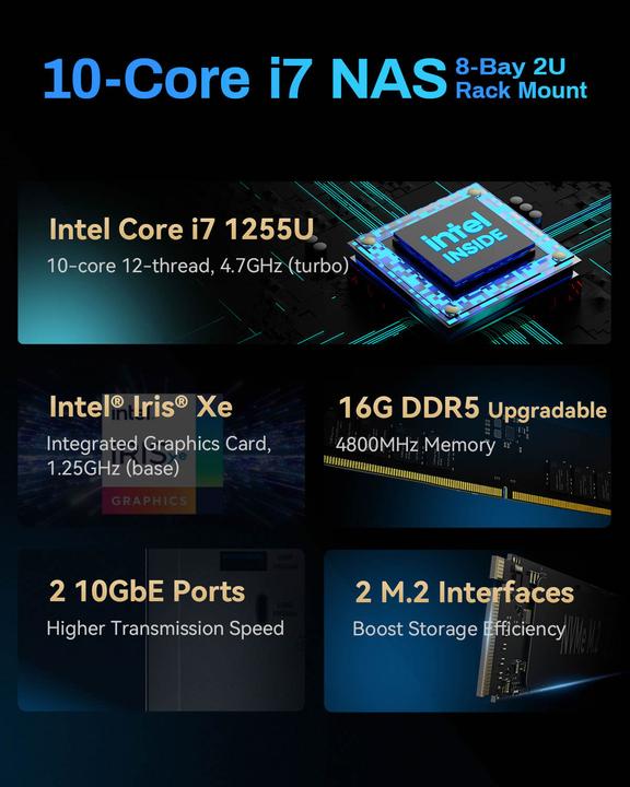 Produktbild Terramaster U8-500 Plus Enterprise NAS 8-Bay