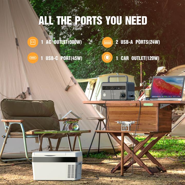 Actual product image PhoneLook Power Station CTECHi GT300 (299 Wh) LiFePO4 battery, 3 USB ports (24W & 45W), LCD screen and L (299 Wh)