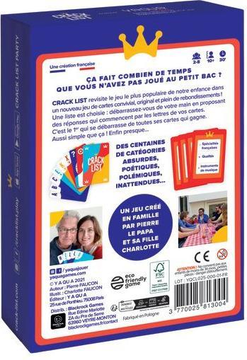 Immagine prodotto Blackrock games Crack List (Français) (Francese)
