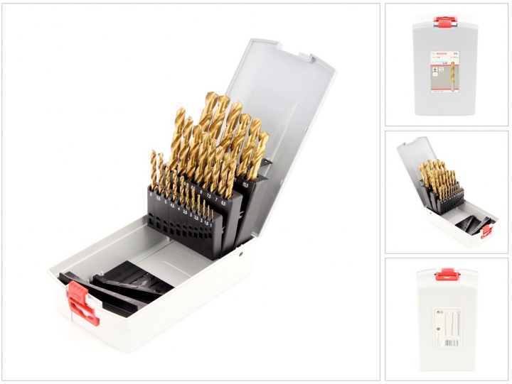 Produktbild Bosch Professional Zubehör Metallbohrer-Set HSS-TiN, ProBox, 25-teilig (1 mm, 1.5 mm, 2 mm, 2.5 mm, 3 mm, 3.5 mm, 4 mm, 4.5 mm, 5 mm, 5.5 mm, 6 mm, 6.5 mm, 7 mm, 7.5 mm, 8 mm, 8.5 mm, 9 mm, 9.5 mm, 10 mm, 10.5 mm, 11 mm, 11.5 mm, 12 mm, 12.5 mm, 13 mm)