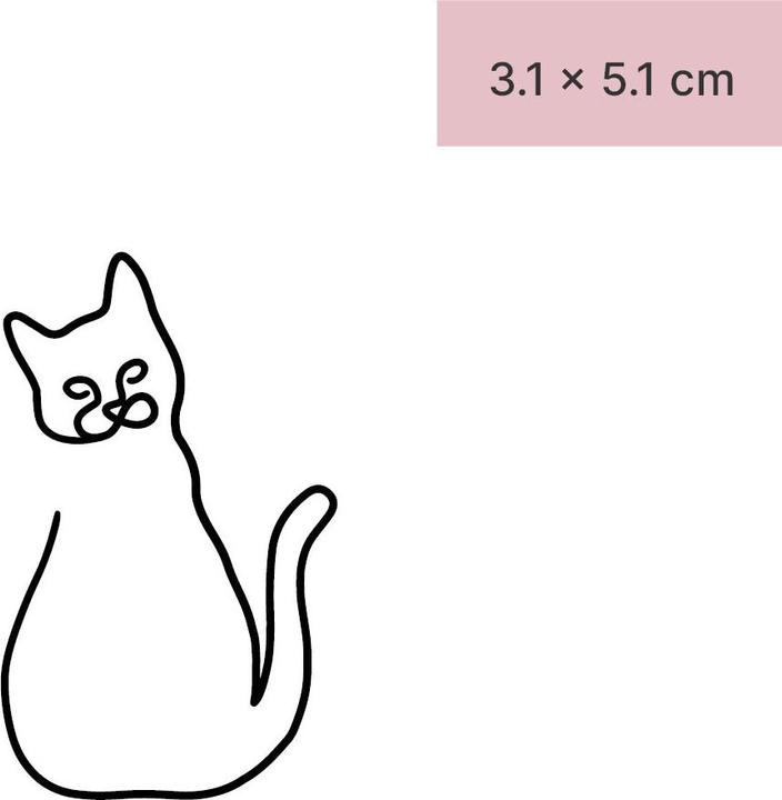Image du produit minink Tatouage temporaire - Chat abstrait