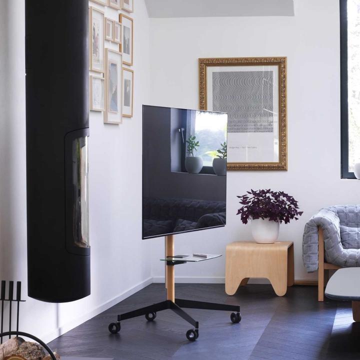 Produktbild Erard KANA 1200L mobiler TV Ständer 30-55 Zoll, Eiche hell / schwarz (30 kg, 30" - 55")