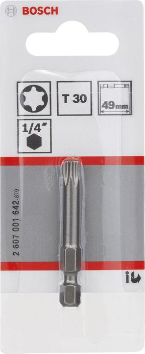 Actual product image Bosch Professional Zubehör Screwdriver bit extra-hard T30, 49 mm, pack of 1 (T 30)