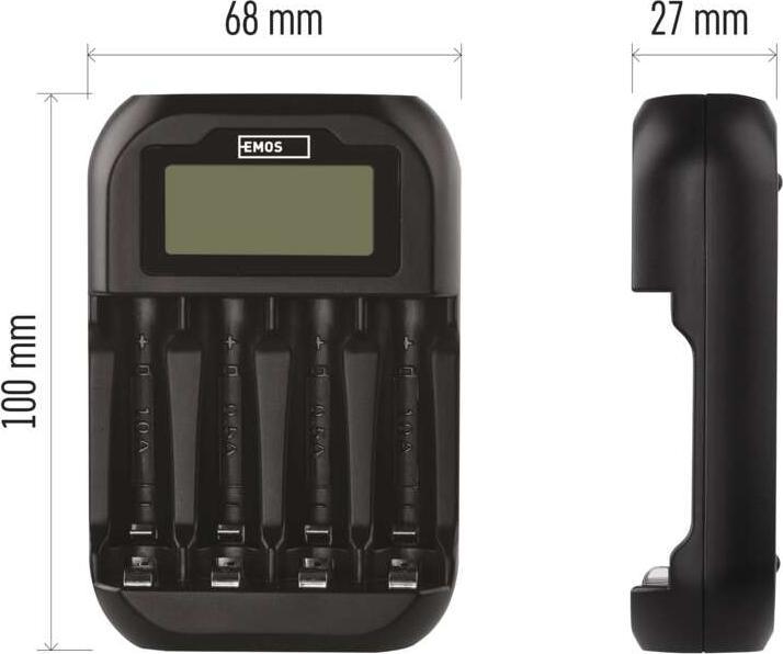 Immagine prodotto Emos InteligentnÃ nabÃjeÄka BCN-41D + 4xAA (4 pz., AAA, Batteria + Caricabatterie)