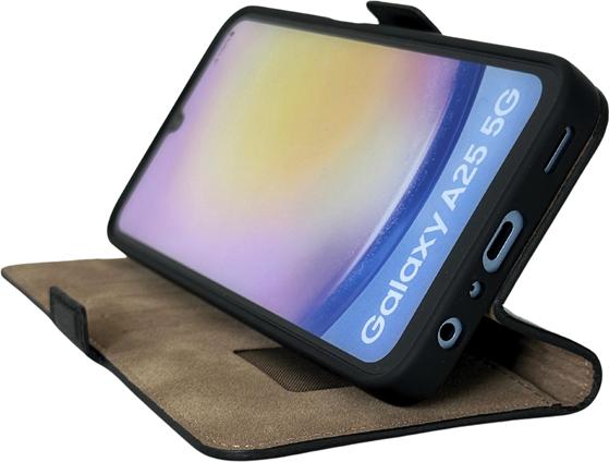 Image du produit Mike Galeli Book-Cover cuir véritable Fabio black (Samsung Galaxy A25 5G)