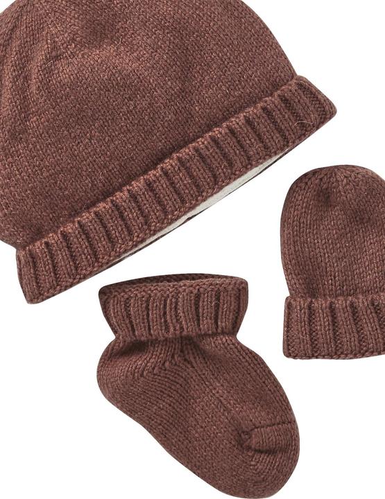 Immagine prodotto Vertbaudet Baby-Set aus Strick: Mütze, Fäustlinge & Schühchen (50, 54)