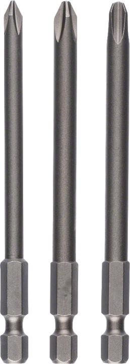 Produktbild Bosch Professional Zubehör Schrauberbit-Set Extra-Hart, 3-teilig, PH1, PH2, PH3, 152 mm (Kreuz Pozidriv PZ)
