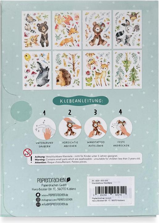 Image du produit Papierdrachen Animaux de la forêt (22 x 30 cm)