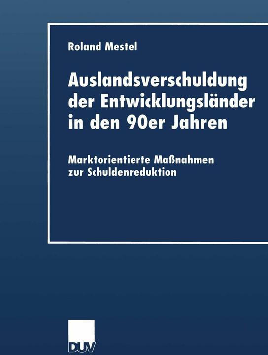 Produktbild Auslandsverschuldung der Entwicklungsländer in den 90er Jahren (Deutsch, 1999)