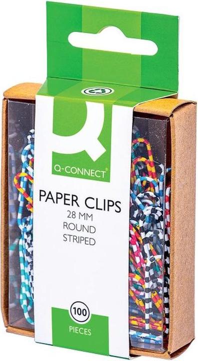 Q-Connect ZEBRA fermaglio per lettere/fascicoli 28 mm (100x)