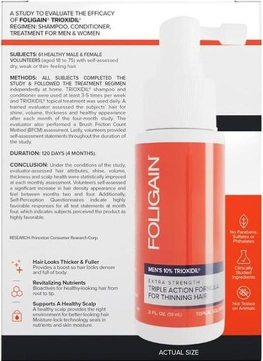 Actual product image Foligain Anti-Hair Serum Triple Action (59 ml)
