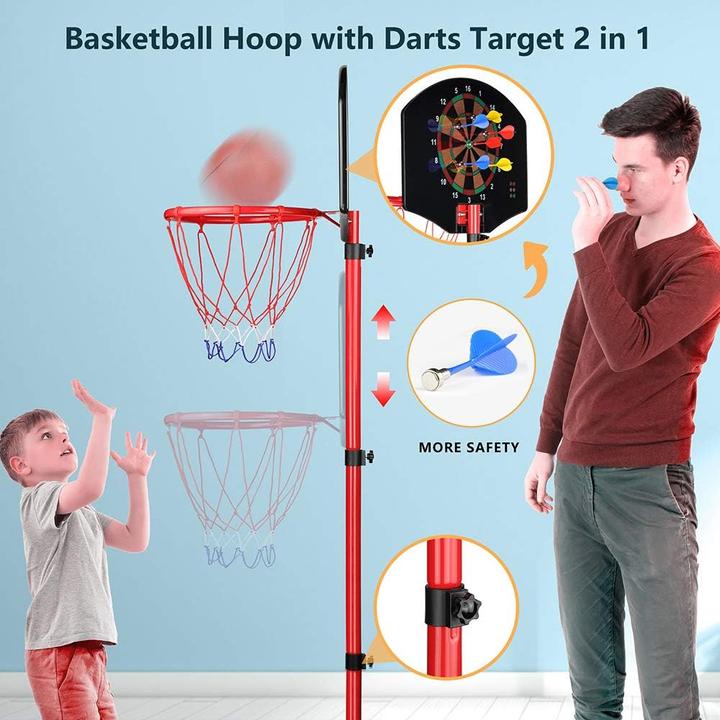 Actual product image ‎Kamdhenu Basketball hoop with darts