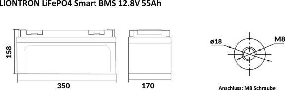 Produktbild Liontron LX Smart BMS 12,8V 55Ah (12.80 V, 55 Ah)